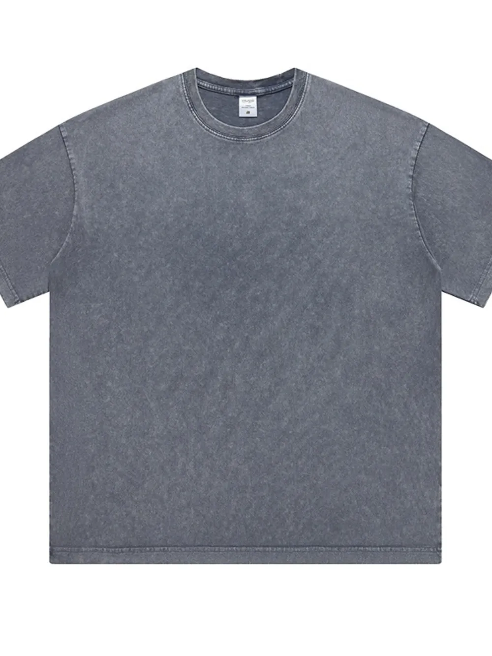 Men's Full Size Washed Round Neck T-Shirt Plus Size, image 4