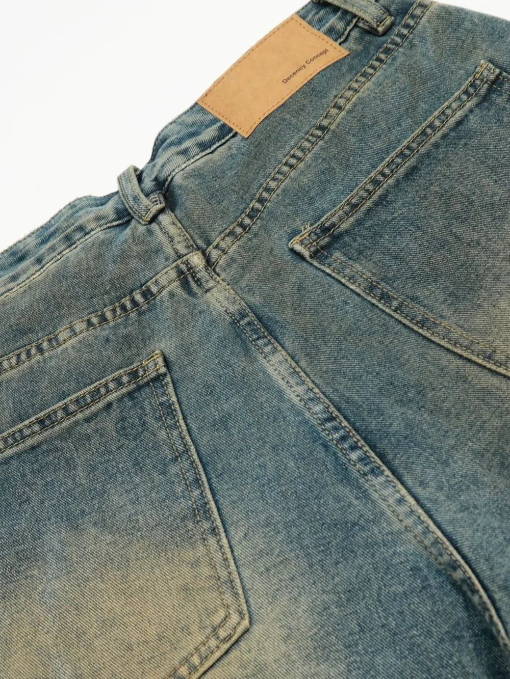 Men's Distressed Camo Patchwork Denim Shorts, image 10