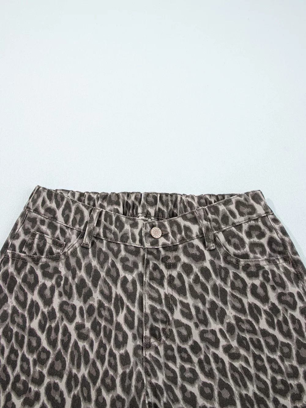 Leopard Straight Loose Leg Jeans, image 8
