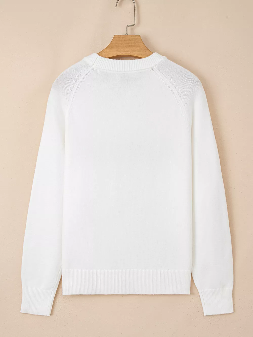 MERRY Letter Pattern Christmas Raglan Sleeve Sweater, image 8