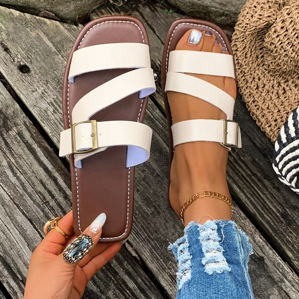 Open Toe Buckle Sandals, image 4