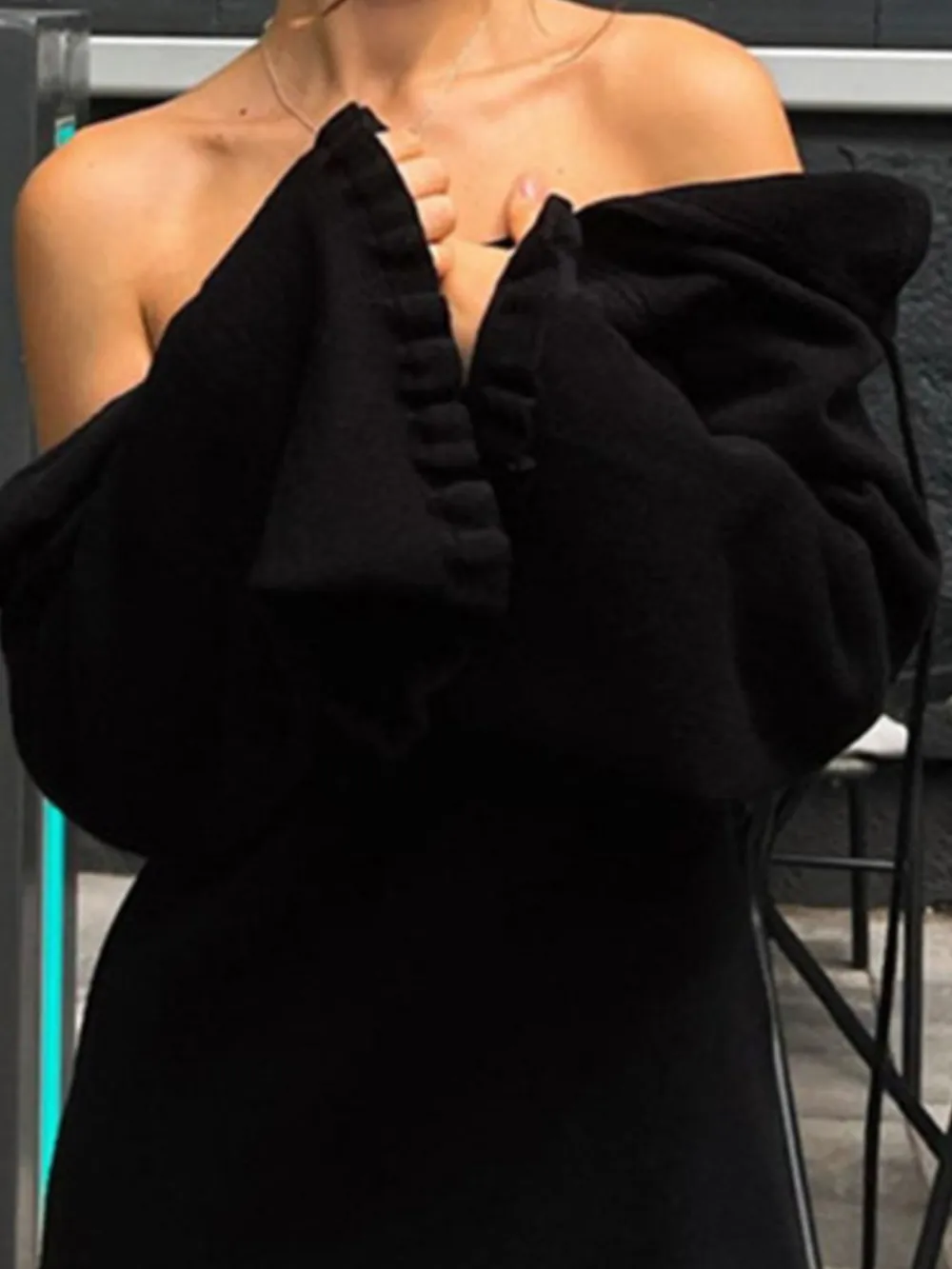 Long Sleeve Backless Sweater Dress, image 5
