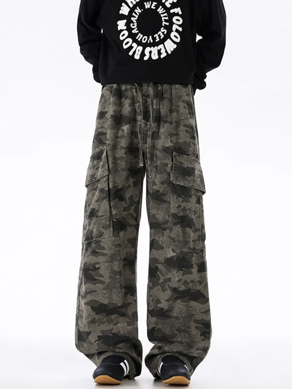 Men's Plus Size Camouflage Wide Leg Pants