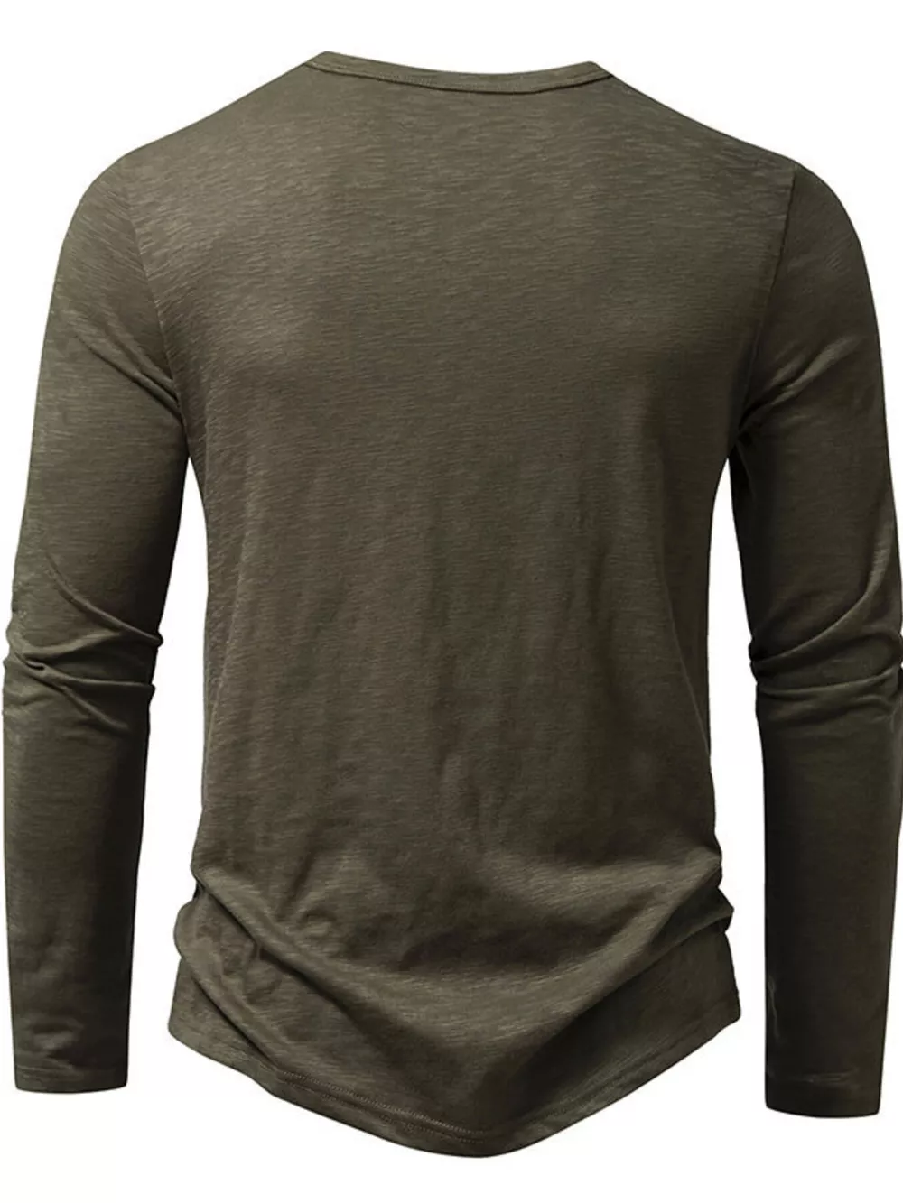 Men's Long Sleeve Henley T-Shirt, image 11