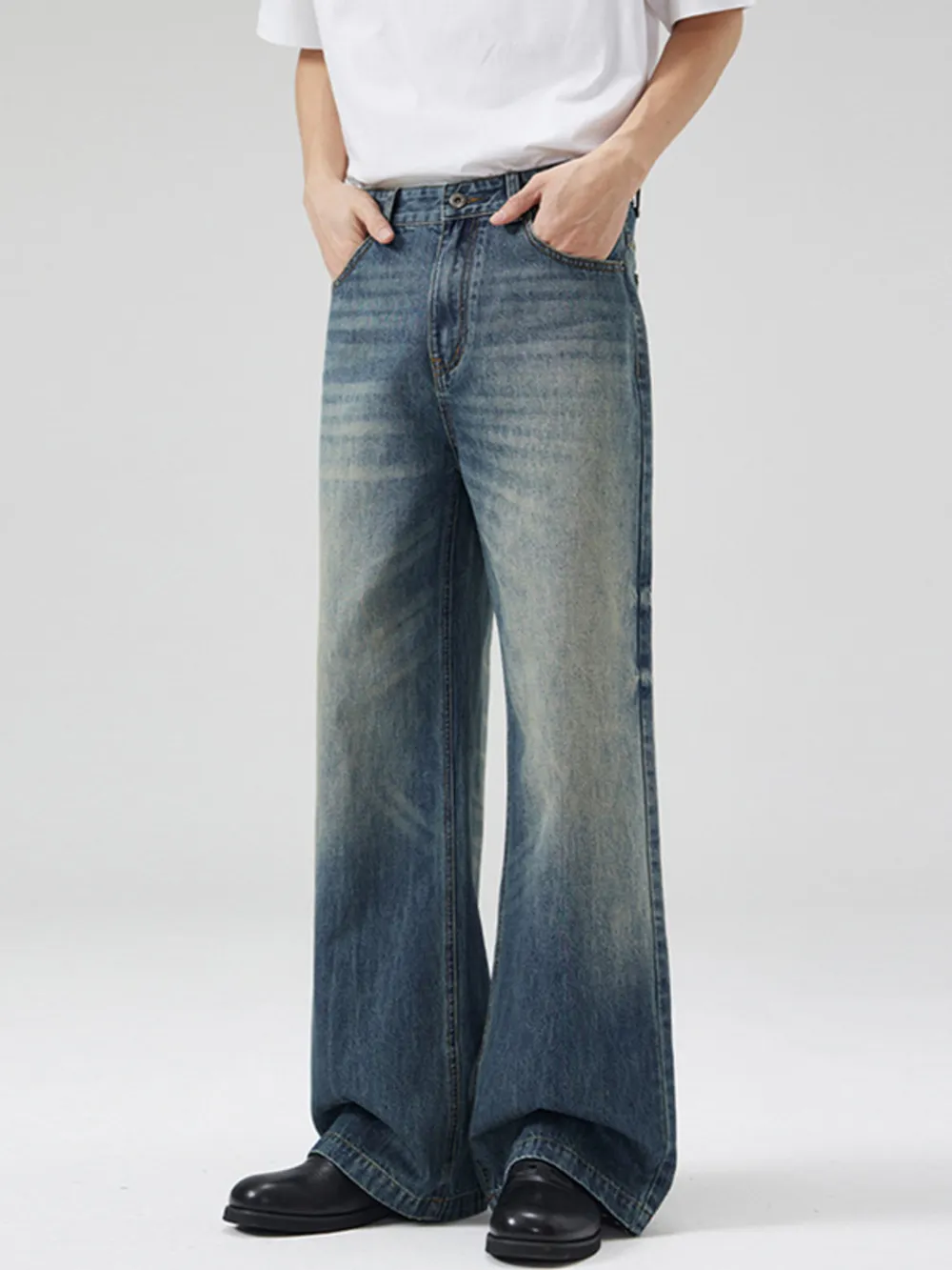 Men's Full Size Wide Leg High Waisted Jeans Plus Size, image 2