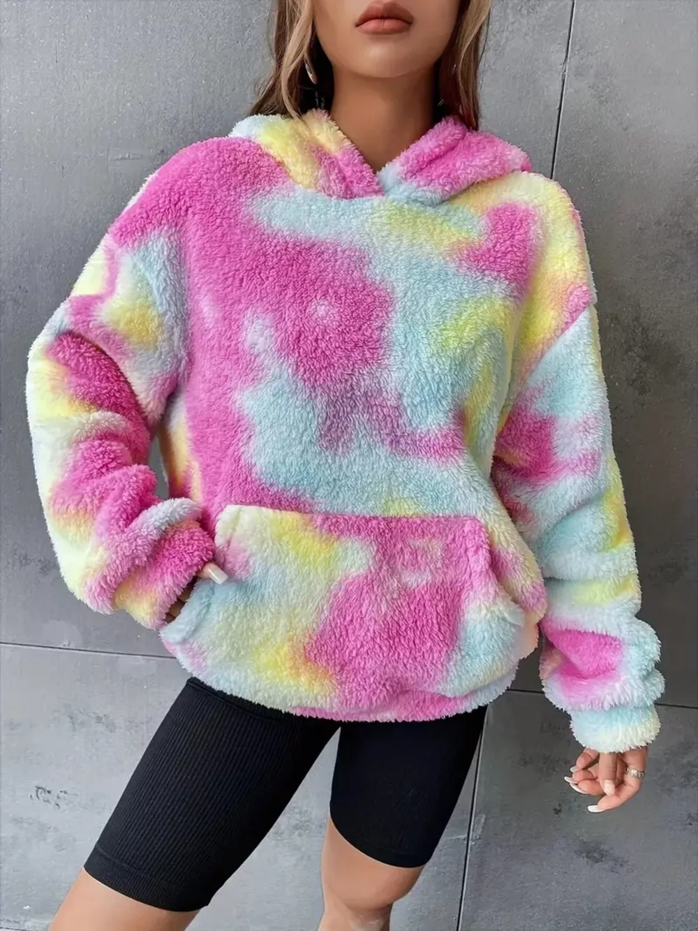 Tie-Dye Plush Fleece Hoodie, image 5