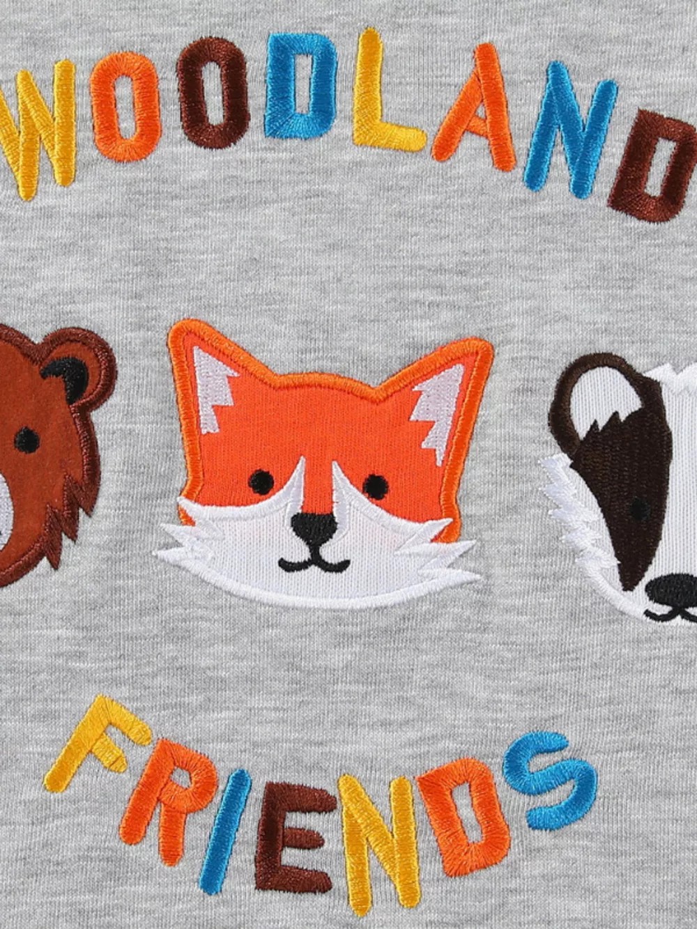 Children's Woodland Friends Embroidered Crewneck Sweatshirt, image 3