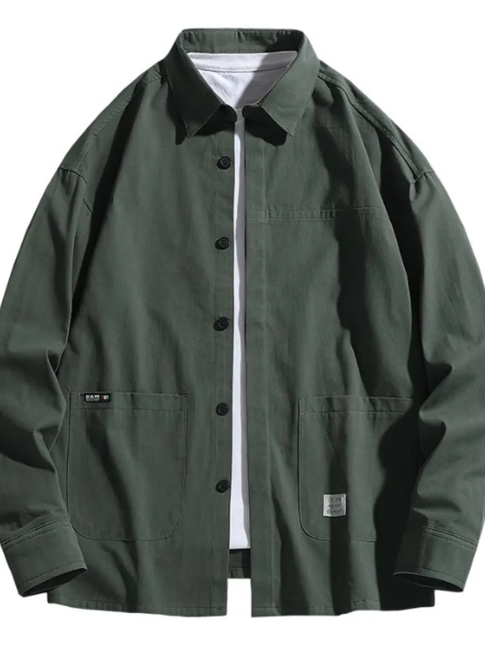 Men's Plus Size Button Up Long Sleeve Shirt, image 5