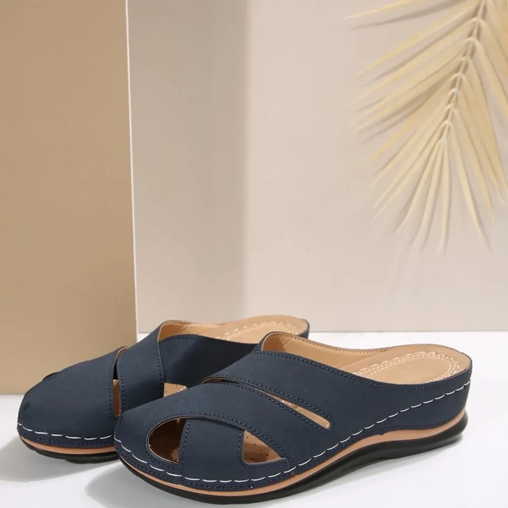 Round Toe Wedge Sandals, image 5