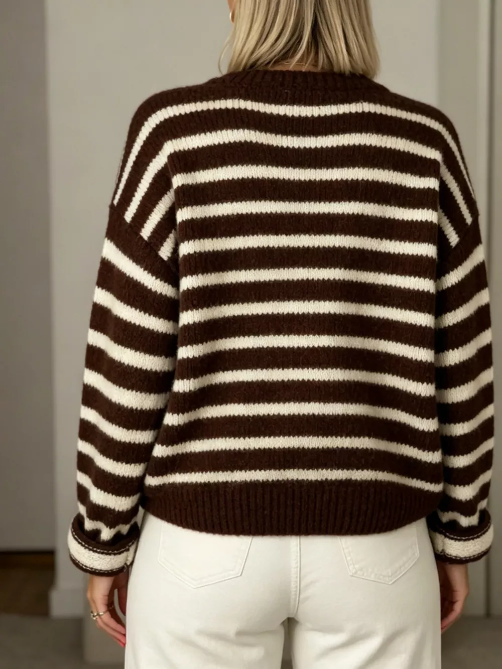 Striped Button-Down Cardigan, image 8