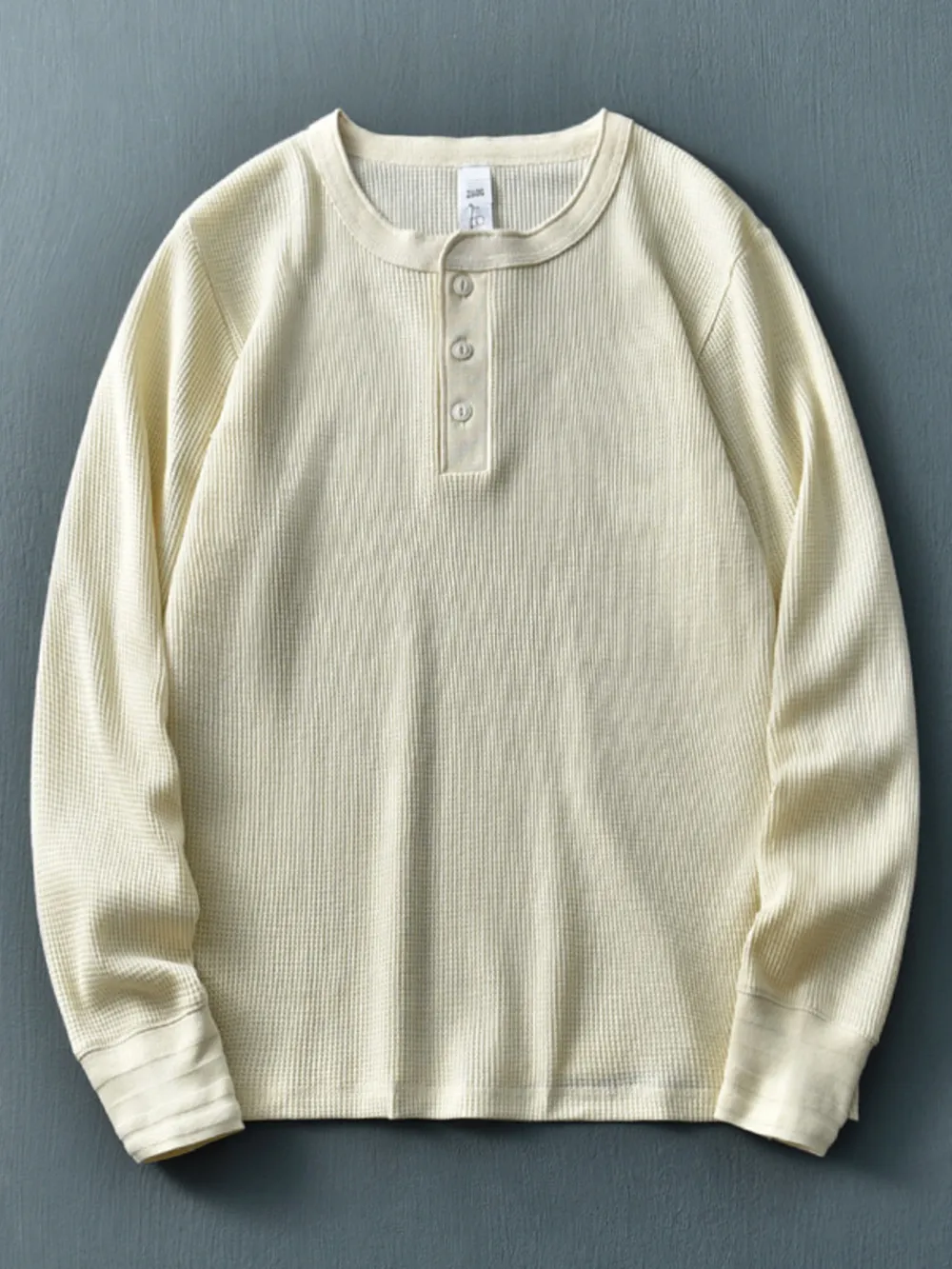 Men's Plus Size Button Detail Long Sleeve T-Shirt, image 3