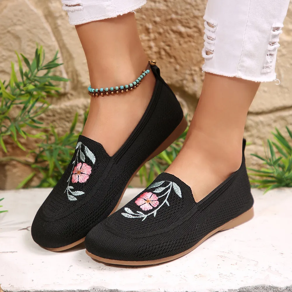 Embroidered Mesh Slip-Ons, image 6