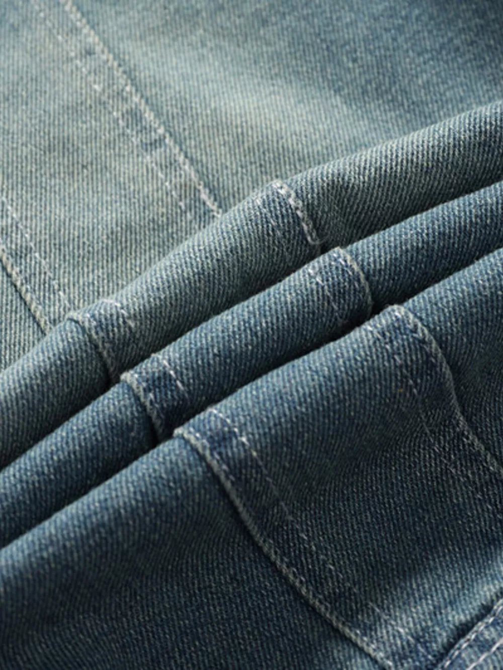 Men's Full Size Faux Fur Collar Denim Jacket Plus Size, image 10