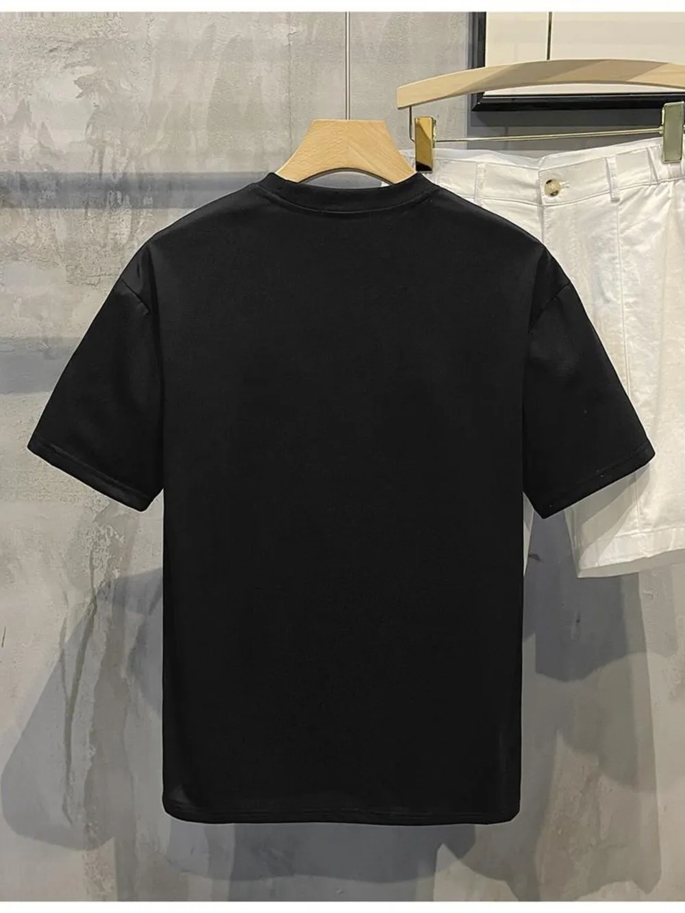 Men's Full Size Letter Round Neck Short Sleeve T-Shirt Plus Size, image 2