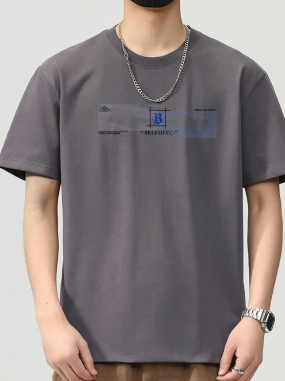 Men's Plus Size Casual Graphic Short Sleeve T-Shirt, image 3