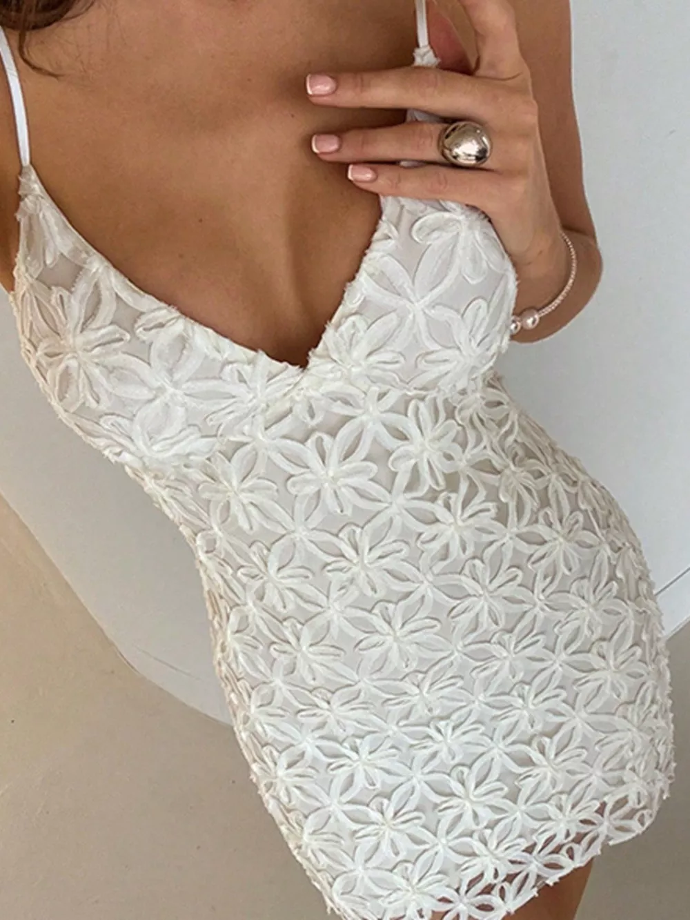 Lace Bodycon Mini Dress, image 5