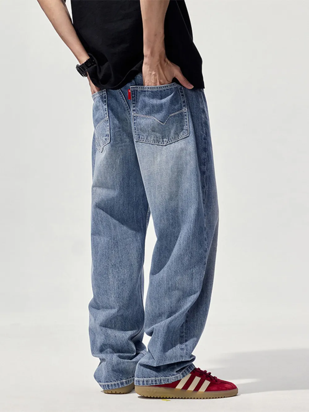 Men's Wide Leg Jeans, image 4