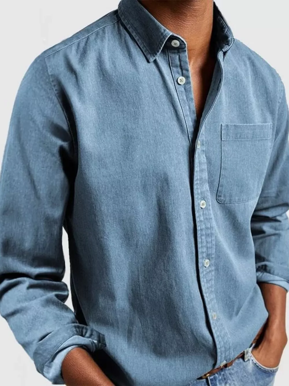 Men's Full Size Button Up Long Sleeve Shirt Plus Size, image 9
