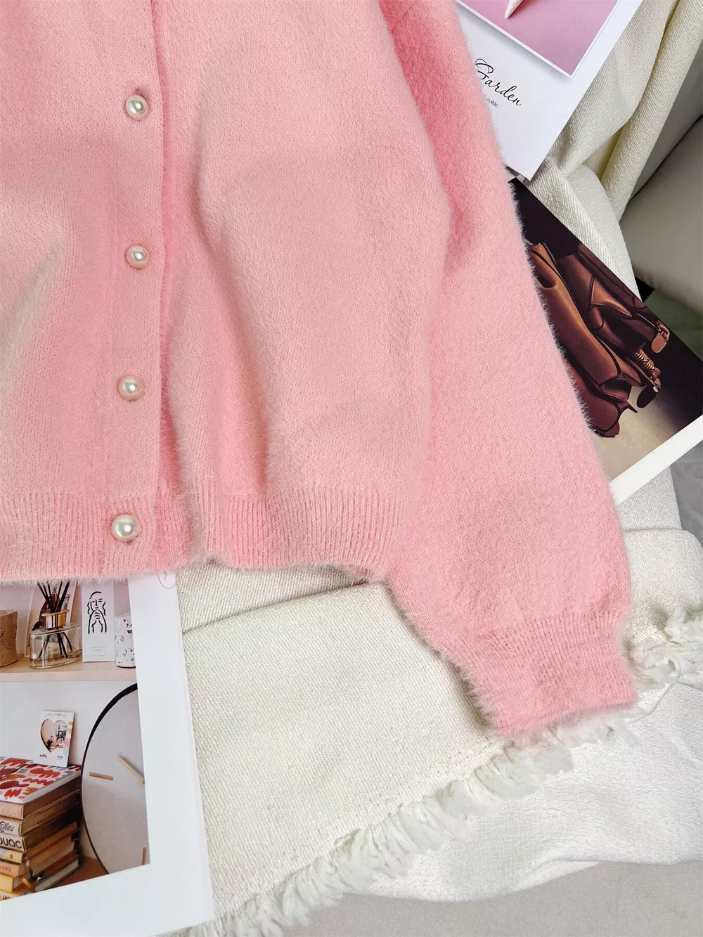 Fuzzy Knit Button Down Cardigan, image 29