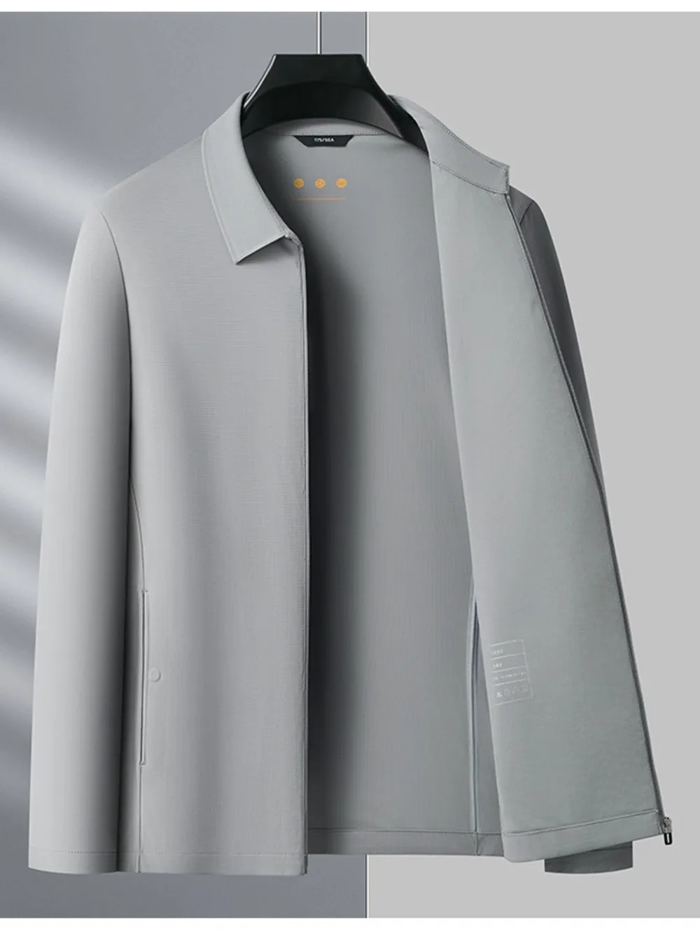 Men's Plus Size Zip Up Long Sleeve Jacket, image 9