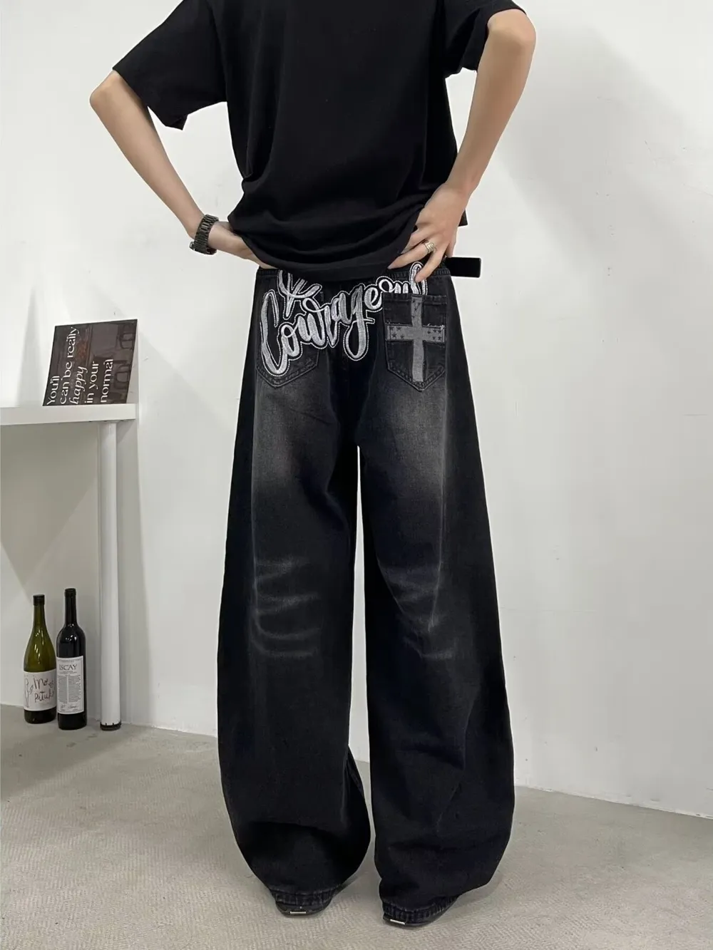 Men's Full Size Wide Leg Jeans Plus Size, image 6