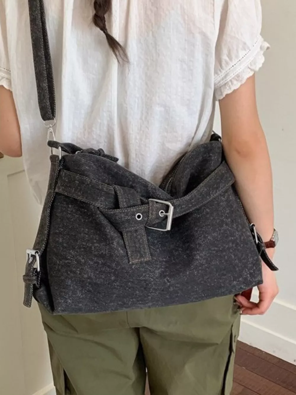 Buckle Detail Shoulder Bag, image 2