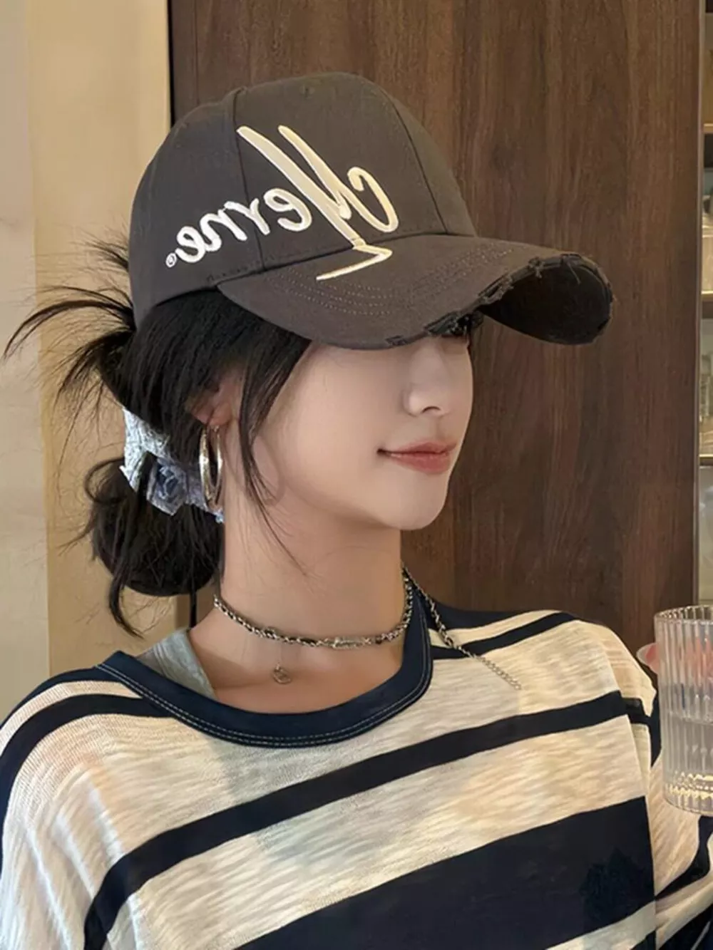 Letter Embroidered Baseball Cap, image 3