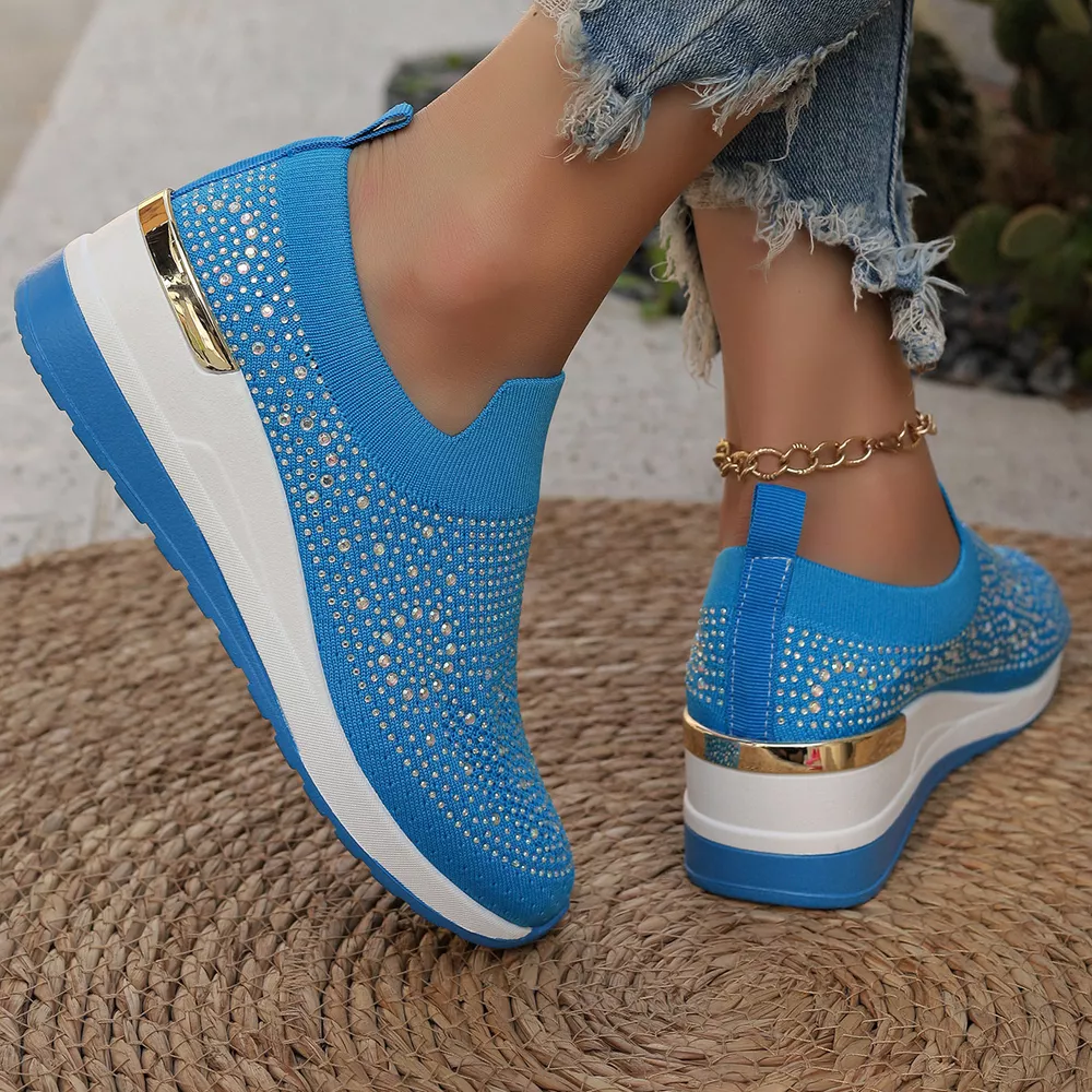 Rhinestone Round Toe Slip-Ons, image 21