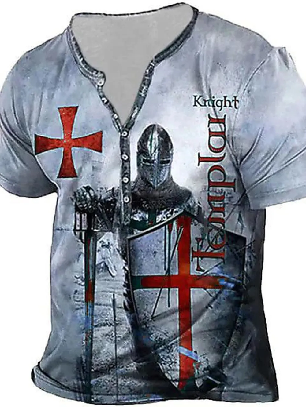 Men's Full Size Printed Short Sleeve T-Shirt Plus Size, image 3