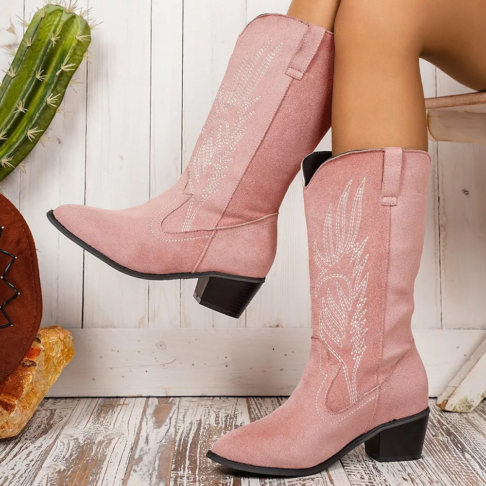 Point Toe Block Heels Boots, image 18
