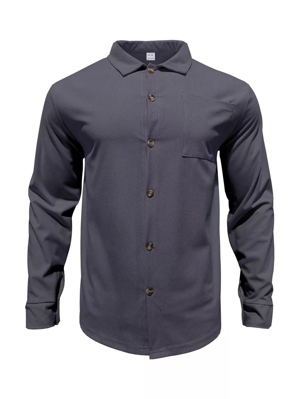 Men's Full Size Button Up Long Sleeve Shirt and Pants Set Plus Size, image 14