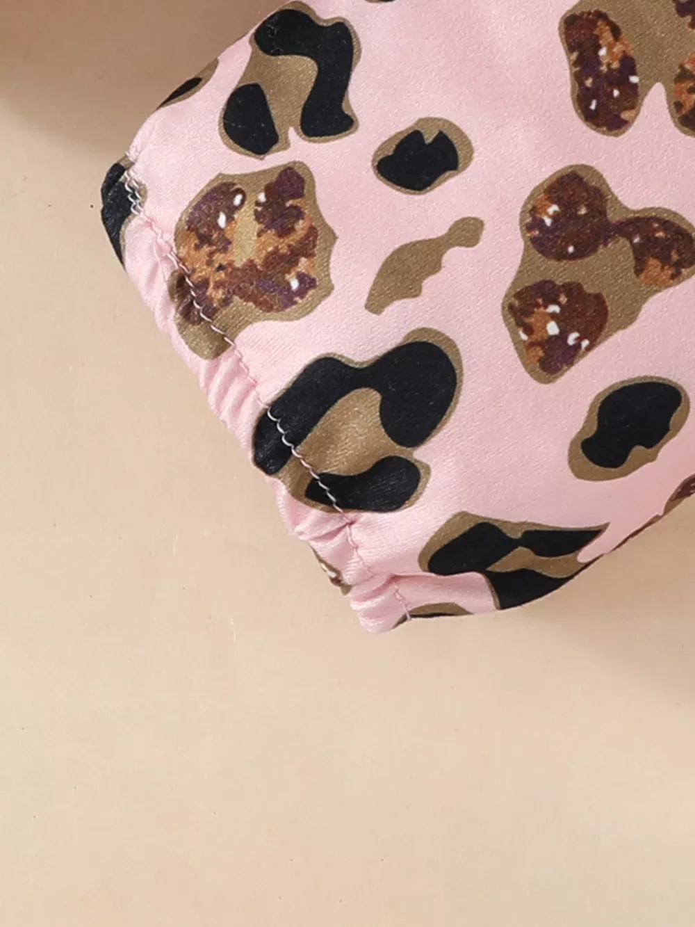 Children's Leopard Ruffled Bodysuit and Pants Set with Headband, image 8