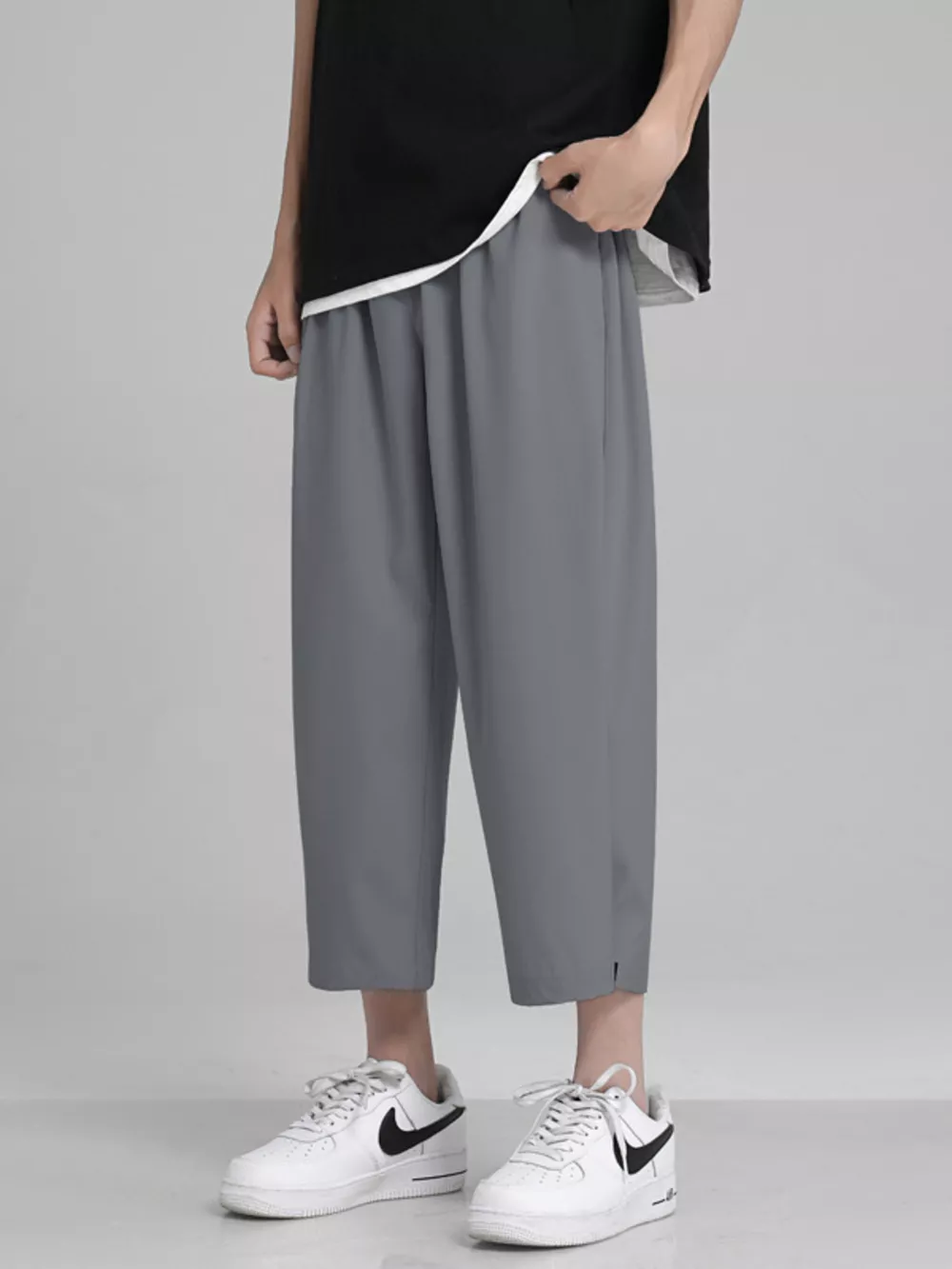 Men's Full Size Loose Fit Cropped Pants Plus Size, image 4