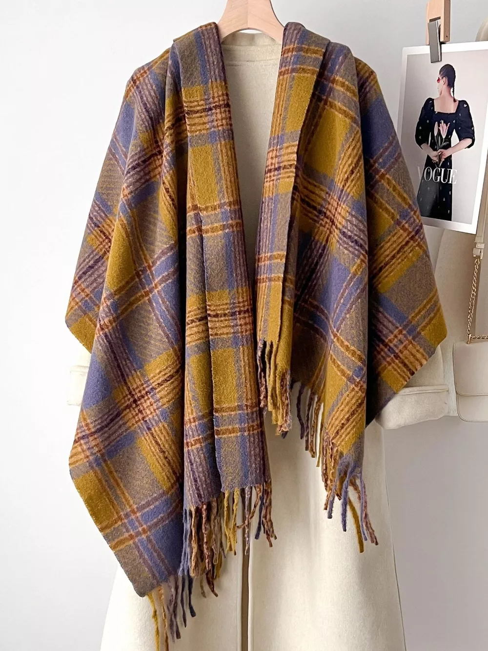 Warm Plaid Winter Scarf, image 15