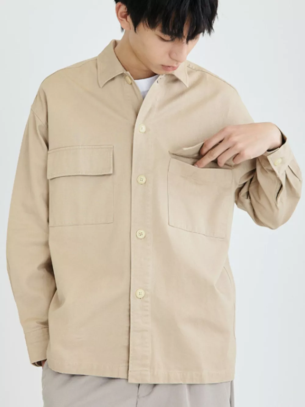 Men's Plus Size Casual Button Up Shirt, image 9