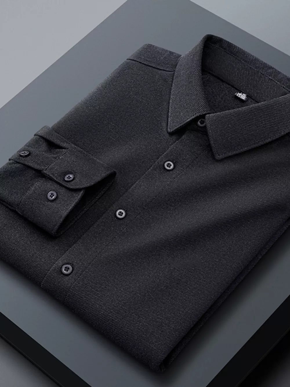 Men's Plus Size Casual Long Sleeve Button-Down Shirt