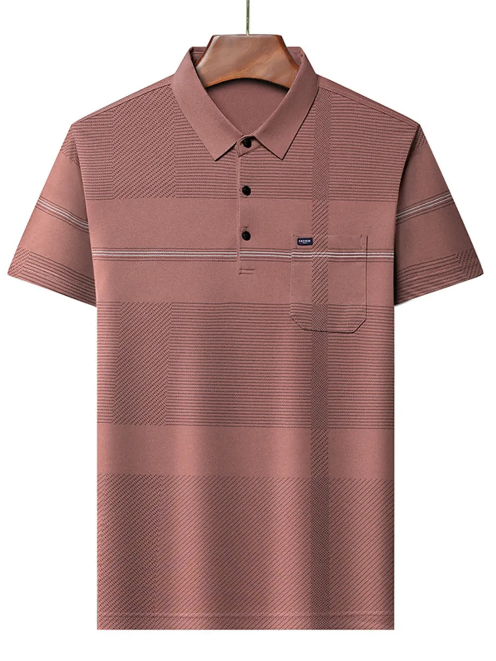 Men's Plus Size Breathable Short Sleeve Polo, image 5