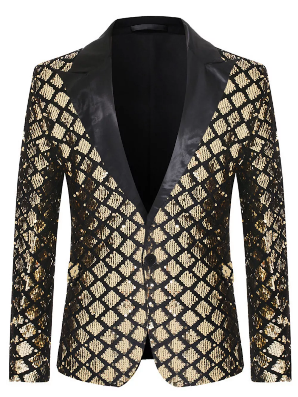 Men's Sequin One Button Blazer, image 6