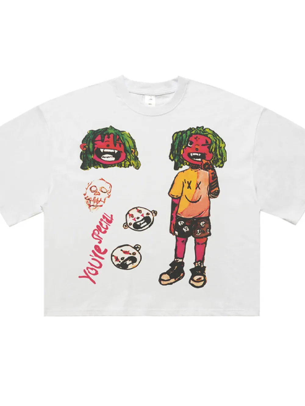 Men's Round Neck Graphic Cartoon T-Shirt, image 2