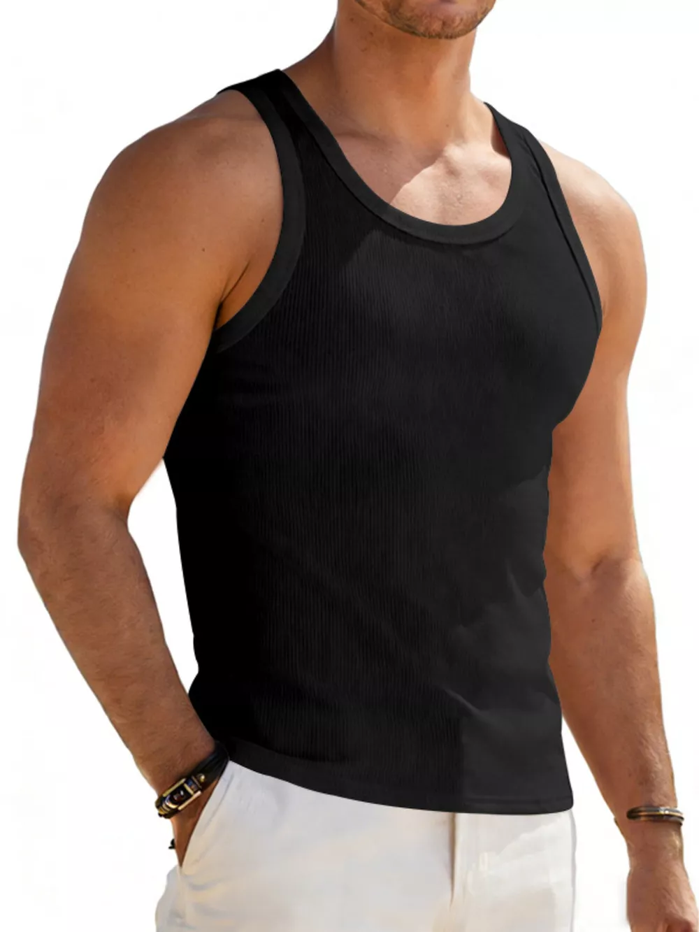 Men's Full Size Round Neck Tank Plus Size, image 8