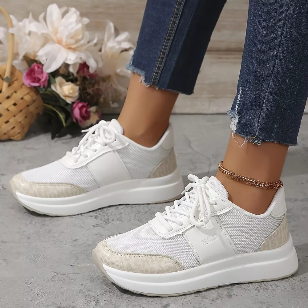 Round Toe Lace Up Sneakers, image 3