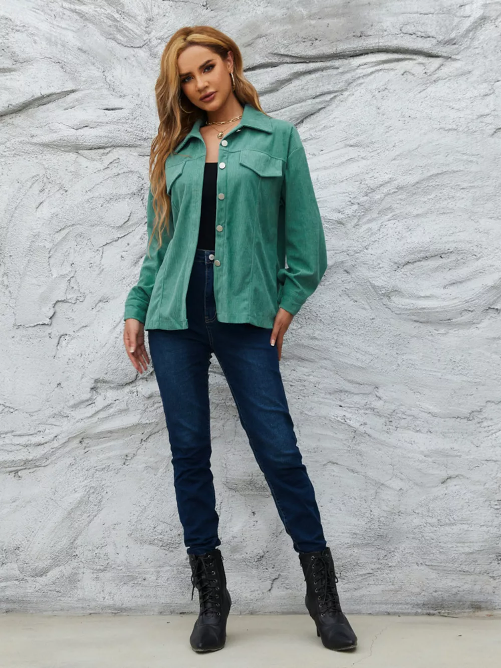 Casual Corduroy Button-Down Jacket, image 10