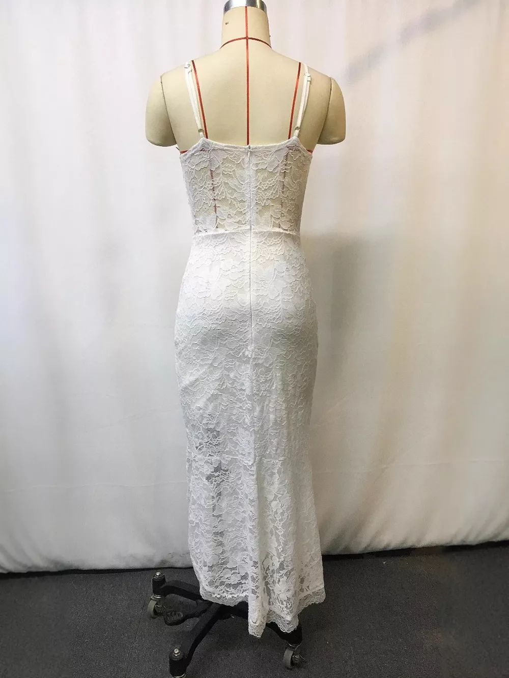 Full Size Lace V-Neck Sleeveless Dress Plus Size, image 4