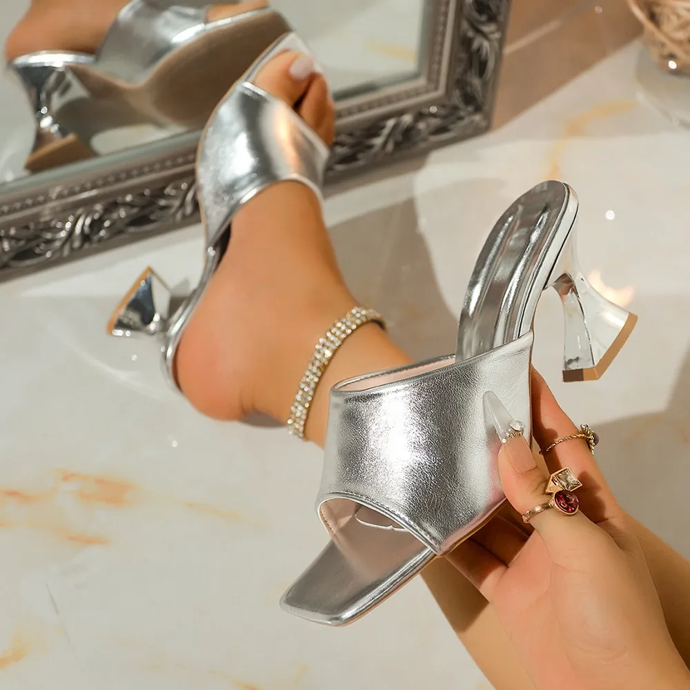 Open Toe Mid Heels Sandals, image 4