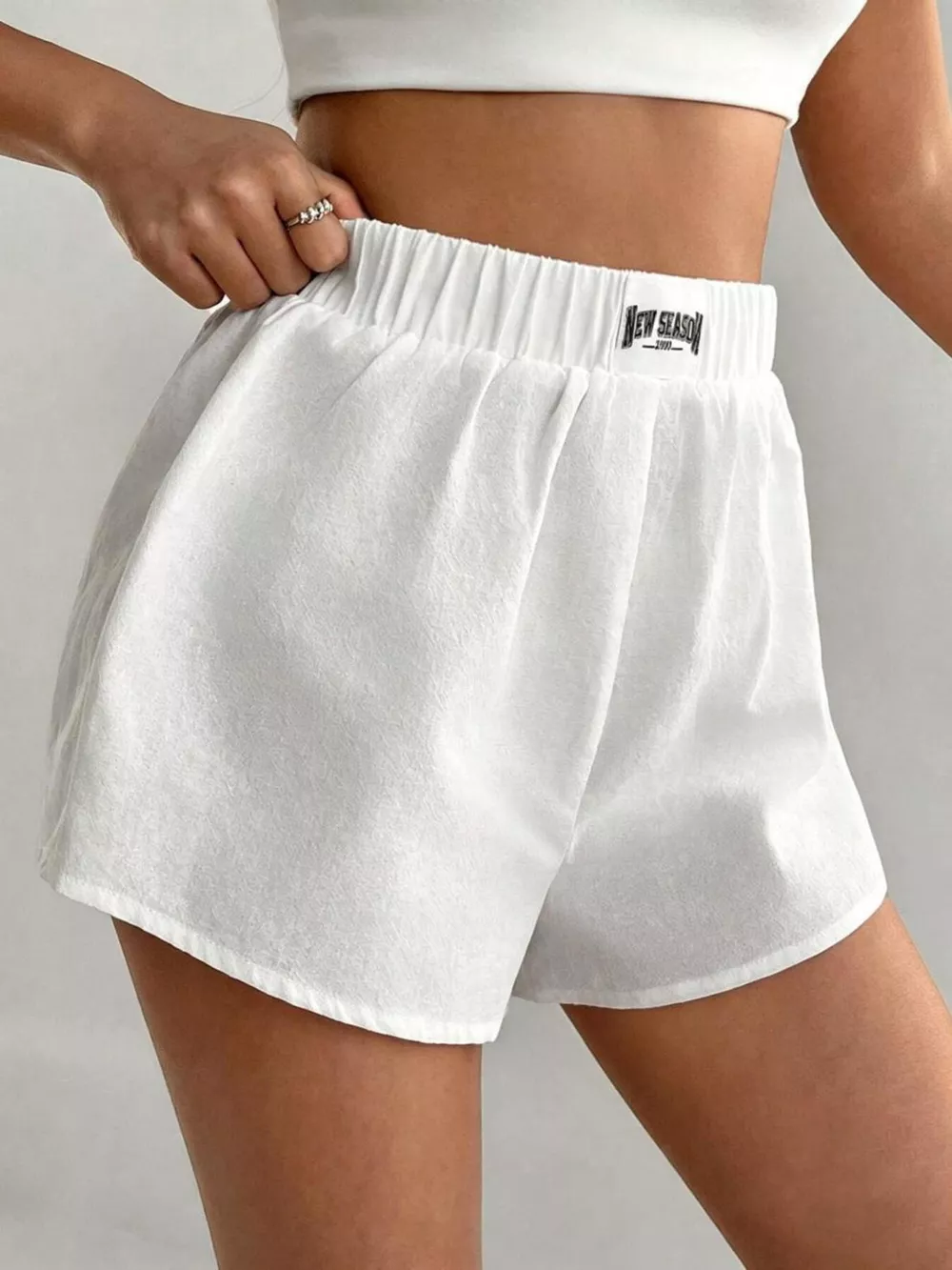 Elastic Waistband Casual Shorts, image 2