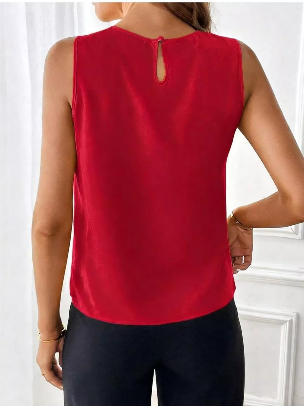 Pleated Round Neck Tank, image 6