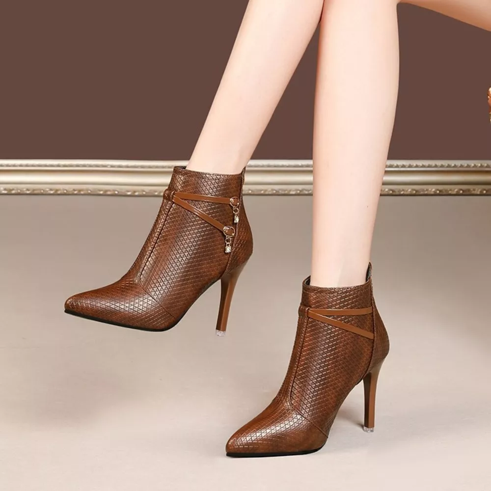 Pointed-Toe Stiletto Ankle Boots, image 7