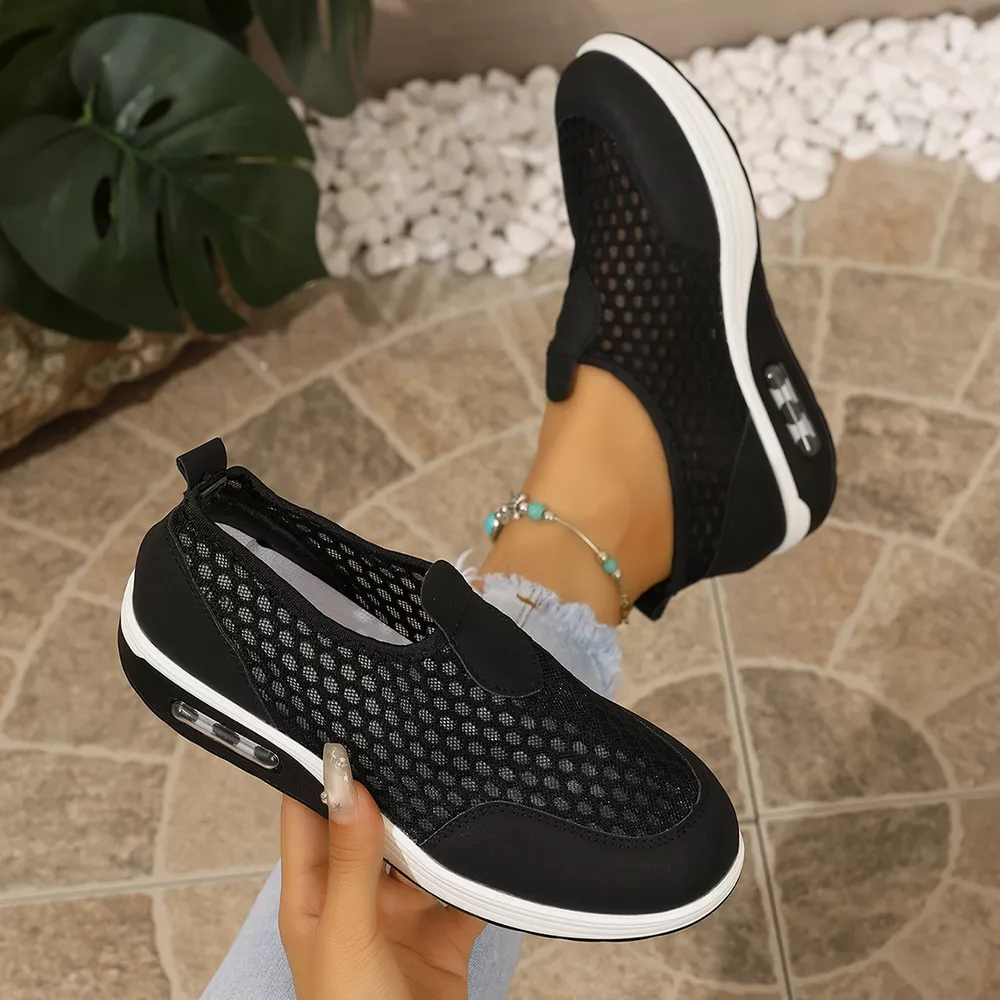 Breathable Mesh Wedge Slip-Ons, image 8