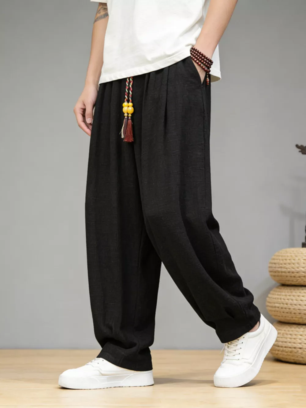 Men's Plus Size Loose Fit Casual Pants, image 3