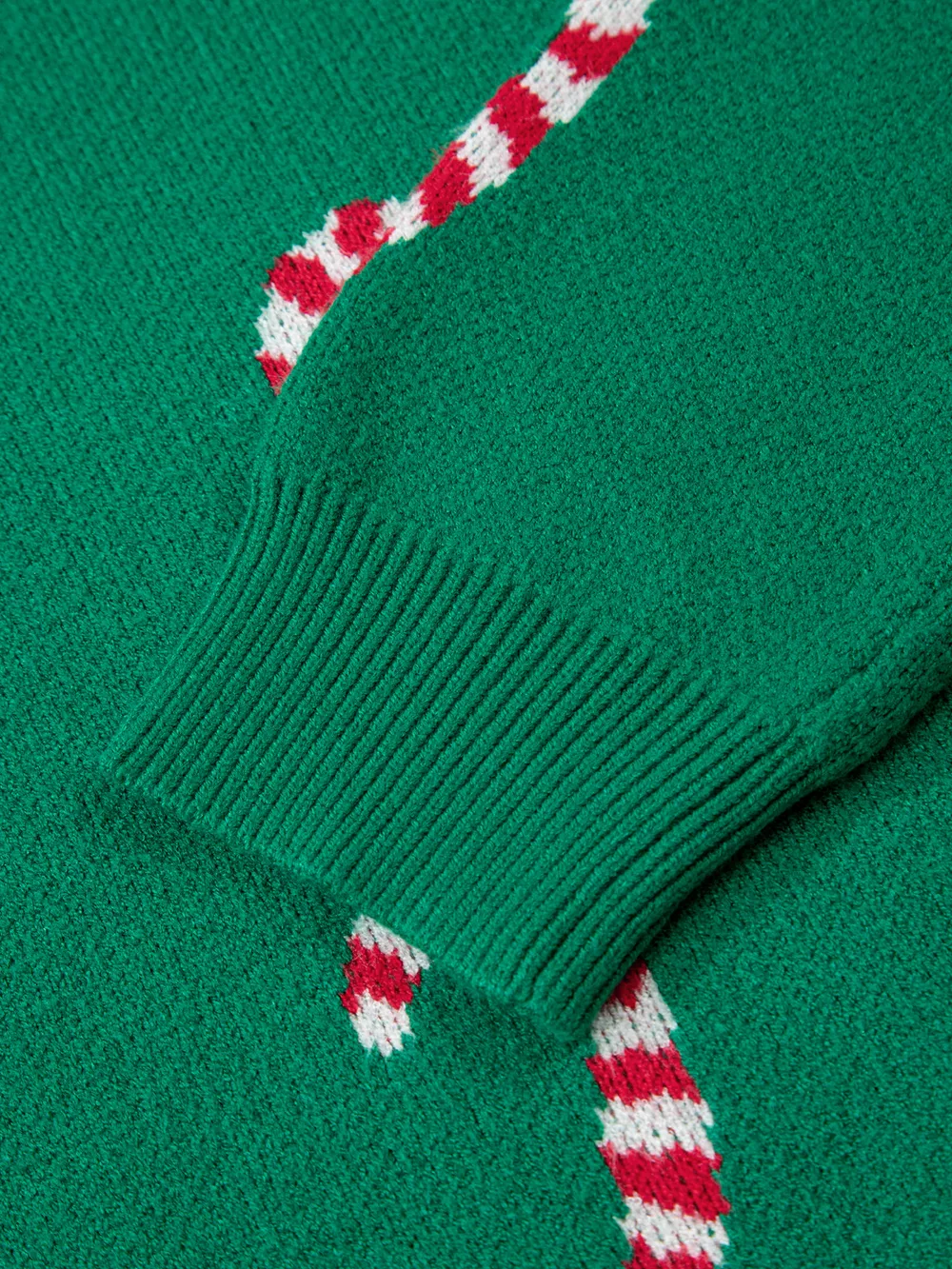 Christmas Candy Cane Holiday Drop Shoulder Sweater, image 12